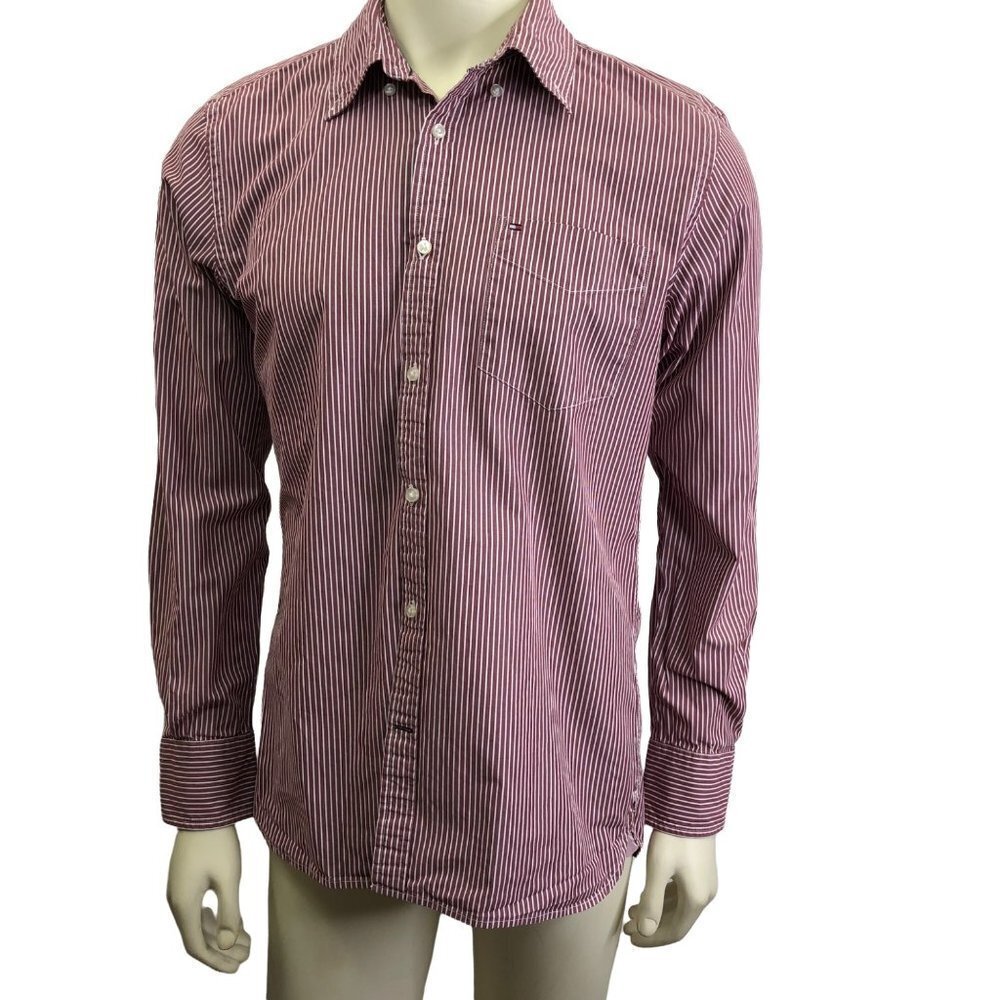 TOMMY HILFIGER mens CUSTOM FIT‎ button down Shirts SZ M 15 1/2 - 16